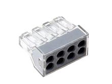 Строительно-монтажная клемма КБМ-773-308 (1.0-2.5мм2) серый HLT | код 081-20-04 | HLT