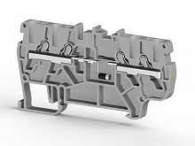 307 449, Клеммник пруж.быстрозажимной (Push in), 4-х выводной, 2,5мм.кв., (серый), PYK 2,5СD | код 0.0.0.3.07449 | KLEMSAN
