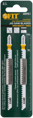 Полотна по дереву, HCS, шлифованные под свободным углом зубья, 116/91/3 мм (T301CD), 2 шт | код 40951 | FIT фото 3
