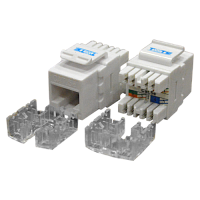 Модуль Keystone RJ45, Cat.5E, UTP, 180 градусов, белый | код TWT-OK45UTP180/5E-WH | TWT