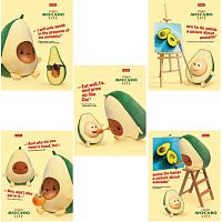 Тетрадь А5, 48 л., HATBER, скоба, клетка, обложка картон, AvoCaDo life (5 видов в спайке), 48Т5В1 | код 404152 | HATBER