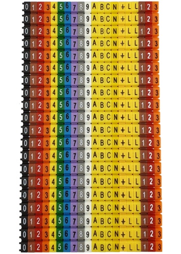 KCG 2 Маркировка кабеля (1,5…2,5 мм.кв.) X (желтый) | код 1150100 | ONKA