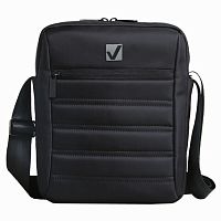 Сумка компактная BRAUBERG с плечевым ремнем, Patrol , 2 кармана, черная, 26,5x22x5,5 см | код 240500 | BRAUBERG