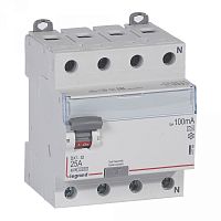 Выключатель дифференциальный (УЗО) DX3-ID 4п 25А 100мА тип A | код. 411769 | Legrand