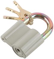 Замок навесной корпус из алюм. сплава 55х42мм стальная дужка 10мм КУРС 67015