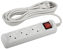 Удлинитель 3х5м без заземл. 10А IP20 ПВС 2х1 с выкл. | код Б0044051 | Эра