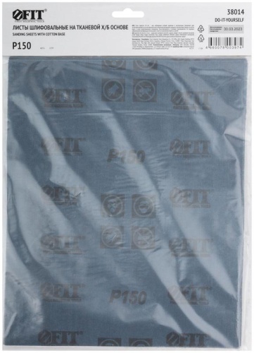 Лист шлифовальный на тканевой основе алюм./оксидный абразивный слой 230х280мм (уп.10шт) Р 150 FIT 38014 фото 4 Лист шлифовальный на тканевой основе алюм./оксидный абразивный слой 230х280мм (уп.10шт) Р 150 FIT 38014 фото 4