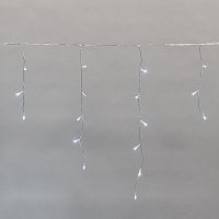 Гирлянда светодиодная Айсикл (бахрома) 25х0,6м, c эффектом мерцания, прозрачный провод, IP44, 230В, диоды БЕЛЫЕ, 588LED NEON-NIGHT | код 255-595 | NEON-NIGHT