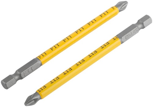 Биты кованые сталь S2 односторонние 100 мм PH2 Профи 2 шт блистер | код 57509 | FIT фото 5