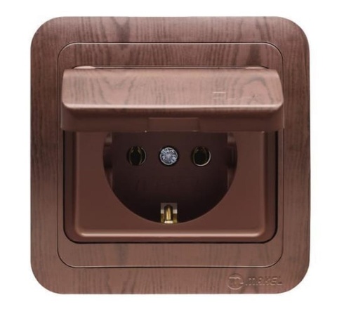 Mimoza Розетка с крышкой (керамика) | код 24009 | Makel Mimoza Розетка с крышкой (керамика) | код 24009 | Makel