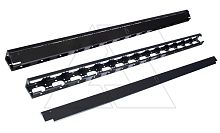 Органайзер 42U, кабельный вертикальный с крышкой, ВxШxГ 1865x93x82, металл, черный | код LN-KDG-ORG-42EU-BL | LANDE