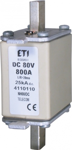 Предохранитель NH-00 80V DC 200A (с бойком) | код 004110120 | ETI