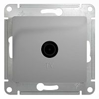 Розетка TV GLOSSA, проходная, алюминий | код. GSL000392 | Schneider Electric