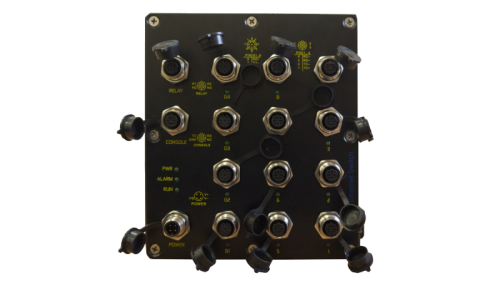 Коммутатор промышленный, высокопроизводительный, виброзащищённый, управляемый L2 коммутатор, 8 портов 10/100BaseT M12, 4 порта 10/100/1000BaseT (X) M12, (Cube/DIN) 110VDC(70-160VDC) -40+75C, Industry Standard EMI: FCC Part 15, CISPR (EN55022) class A, EMS