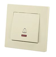 Кнопка звонка с подсветкой 6А сл. кость Сенеж TDM | код SQ1816-0121 | TDM