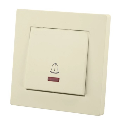 Кнопка звонка с подсветкой 6А сл. кость Сенеж TDM | код SQ1816-0121 | TDM