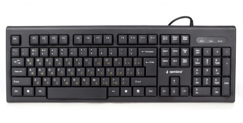 Клавиатура Gembird KB-8354U-BL, USB, черный, 104 клавиши, кабель 1,45м | код KB-8354U-BL | Gembird