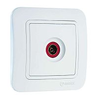 Розетка TV 1-м СП Lillium 16А IP20 бел./бел. Makel 70007