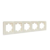 Рамка 5-м Афина стеклянная сл. кость (ivory) UNIVersal 2276