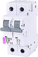 Автоматический выключатель ETIMAT 6 2p D 20A (6kA) | код 002163517 | ETI