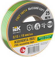 Изолента 0,15х19мм желто-зеленая 25м | код EX-IZ10-C15-19-25-K52 | IEK