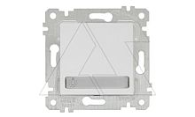 Rita - Выключатель кнопочный с подсветкой, с маркировкой, пруж. зажимы, белый | код 2200-419-0101 | Mutlusan