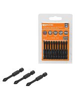 Набор бит PH2x50, односторонних, сталь S2, Е 1/4, намагниченные, торсионные, 10 шт., «Алмаз» TDM | код SQ1019-0442 | TDM