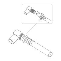 Переход гнездо F - штекер TV угловой (05-4311) | код 05.11 | REXANT