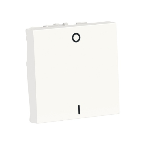 UNICA MODULAR выключатель двухполюс, 1-клавиш, сх. 2, 16 AX, 250 В, 2 мод белый | код NU326218 | Systeme Electric
