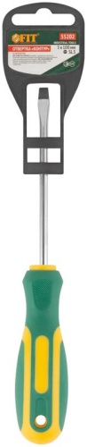 Отвертка ''Контур'', CrV сталь, прорезиненная ручка 5х100 мм SL | код 55202 | FIT фото 3
