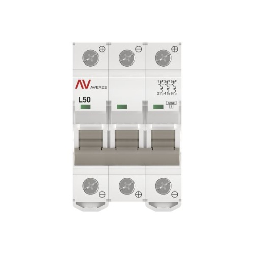 Выключатель автоматический AV-10 DC 3P 50A (L) 10kA EKF AVERES | код mcb10-DC-3-50L-av | EKF фото 4