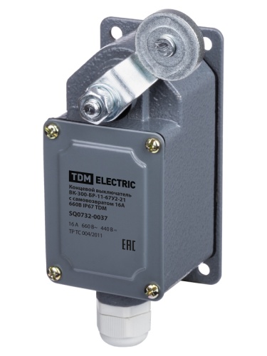 Концевой выключатель ВК-300-БР-11-67У2-21 с самовозвратом 16А 660В IP67 TDM | код SQ0732-0037 | TDM