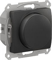 GLOSSA СВЕТОРЕГУЛЯТОР (диммер) повор-нажим, LED, RC, 400Вт, мех., АНТРАЦИТ | код GSL000723 | Systeme Electric