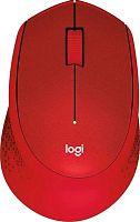 Мышь Logitech M330 Silent Plus красный оптическая (1000dpi) silent беспроводная USB (2but) | код 1826331 | Logitech