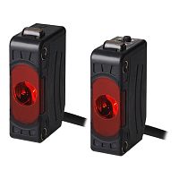 Фотоэлектрический датчик высокопроизводительный компактный прямоугольный 10.6?32?20мм, материал корпуса: пластик (поликарбонат) + пластик (АБС), на пересечение луча, положение излучателя/приемника фронтальное, красный LED (660нм), расстояние срабатывания: