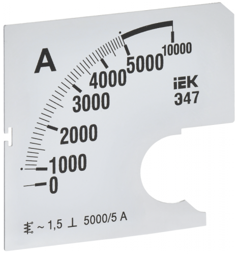 Шкала смен. для амперметра Э47 5000/5А-1,5 72х72мм IEK | код IPA10D-SC-5000 | IEK
