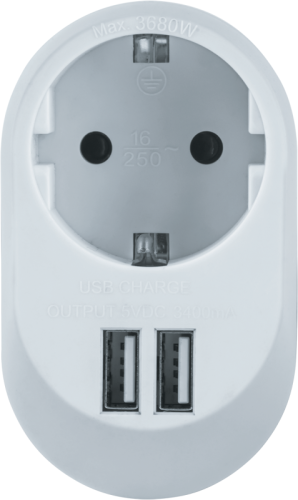 Адаптер 1-м 61 454 NAD-USB01-1E-C-WH + 2хUSB 3.4А с заземл. Navigator | код 61454 | NAVIGATOR Адаптер 1-м 61 454 NAD-USB01-1E-C-WH + 2хUSB 3.4А с заземл. Navigator | код 61454 | NAVIGATOR