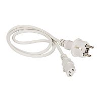 Шнур питания C13-Schuko прямая, 220В, 10А, белый, 5 метров | код LAN-PP13/SH-5.0-WH | LANMASTER