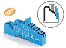 Розетка с безвинтовыми клеммами Push-in для реле 40.31, применяются модули 99.02, 86.30, в комплекте металлическая клипса 095.71, версия: синий цвет | код 95P3SMA | FINDER