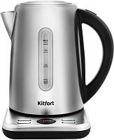 Чайник электрический Kitfort КТ-661 1.7л. 2200Вт черный/серебристый корпус: металл/пластик | код 1146187 | KITFORT