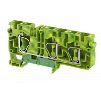 Клемма заземления пружинная 10 мм2, на 3 подключения SGQ10-1X2 | код 2105080000 | Elmex