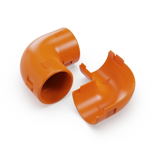 Соединитель угловой разборный оранжевый d25 мм (5шт/300шт уп/кор) Промрукав | код PR13.02482 | ПРОМРУКАВ Соединитель угловой разборный оранжевый d25 мм (5шт/300шт уп/кор) Промрукав | код PR13.02482 | ПРОМРУКАВ