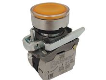 Выключатель Briswik КМЕ 4111м -ЛС 24В жёлтый IP40 УХЛ2 10А 1но+1нз | код aD-EB-0Ai-3421 | Briswik