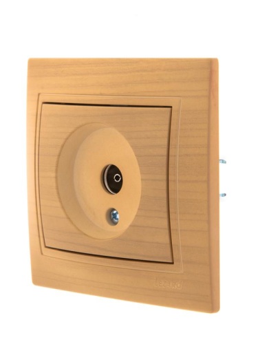 Розетка телевизионная оконечная TV Mira ясень LEZARD 701-4747-130 фото 2