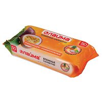 Салфетки влажные 50 шт., LAIMA/ЛАЙМА, универсальные очищающие, для всей семьи, тропические фрукты | код 128076 | LAIMA