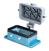 Открытое основание взрывозащищенного разъема REVOS Ex, Size 10, с защитной крышкой, без защелок, с уплотнителем, материал корпуса: цинковый сплав материал корпуса: цинковый сплав | код 70.325.1028.9 | Wieland