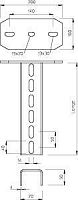 Стойка с траверсой, U-профиль, L=1800, сталь, FT | код 6339263 | OBO Bettermann