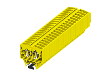 254365 Клемма TB 1-1 проходная на малую DIN-рейку SP15, фронт.подключение, сеч. 2.5мм2, жёлт., шт | код 254365 | SUPU
