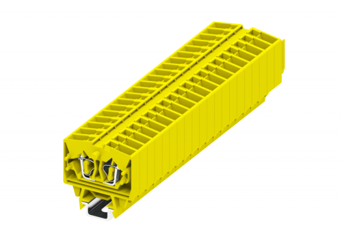 254365 Клемма TB 1-1 проходная на малую DIN-рейку SP15, фронт.подключение, сеч. 2.5мм2, жёлт., шт | код 254365 | SUPU 254365 Клемма TB 1-1 проходная на малую DIN-рейку SP15, фронт.подключение, сеч. 2.5мм2, жёлт., шт | код 254365 | SUPU