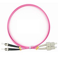 Cabeus FOP-50-OM4-SC-ST-7m Шнур оптический duplex SC-ST 50/125 mm OM4 7м LSZH | код 9125c | Cabeus